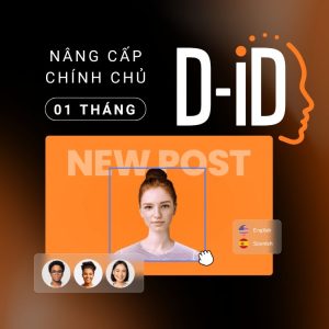 Nâng cấp tài khoản D-ID lite 1 tháng