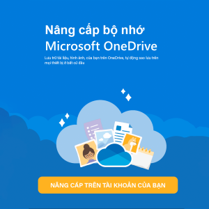 Nâng cấp tài khoản OneDrive 1TB dung lượng 1 năm