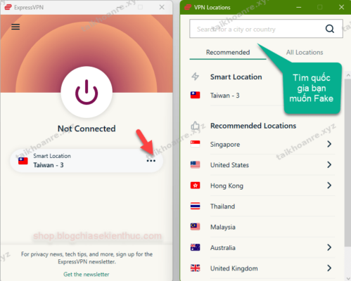 tai khoan express vpn 1 thang